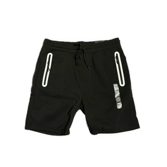 Brooklyn Cloth Mens New Black White Knit Short Shorts 8” Inch Inseam Large - Picture 1 of 10